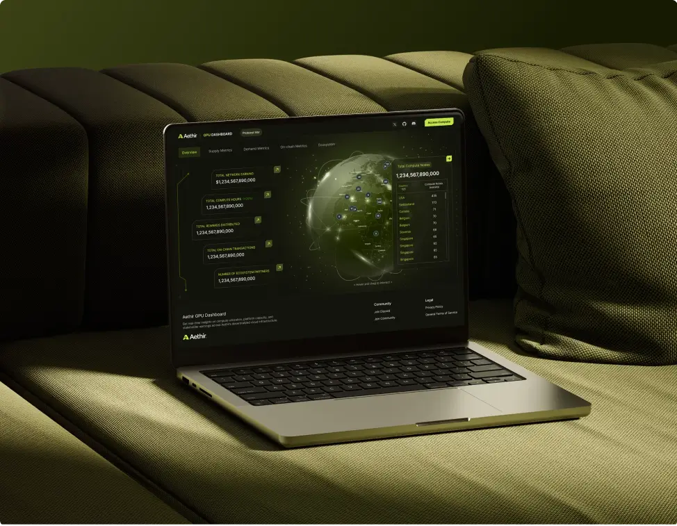 Aethir GPU Dashboard platform design
