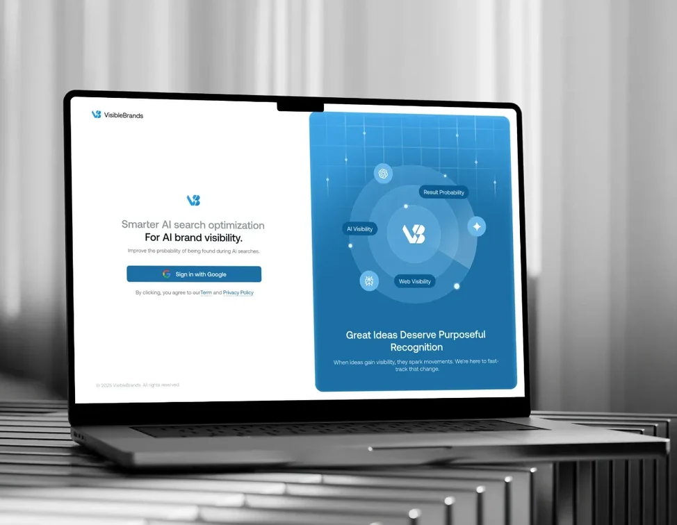 VisibleBrands application screen