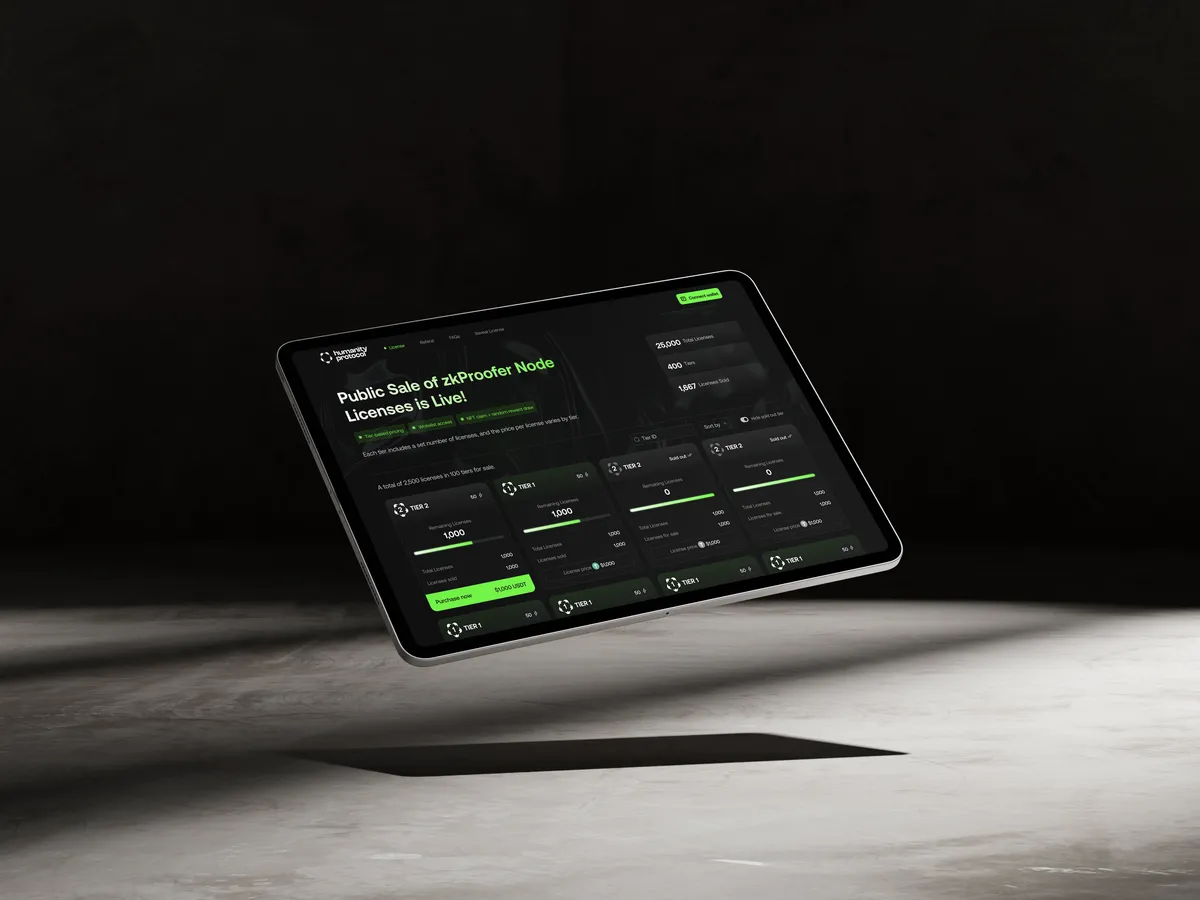 Smart contract project interface preview